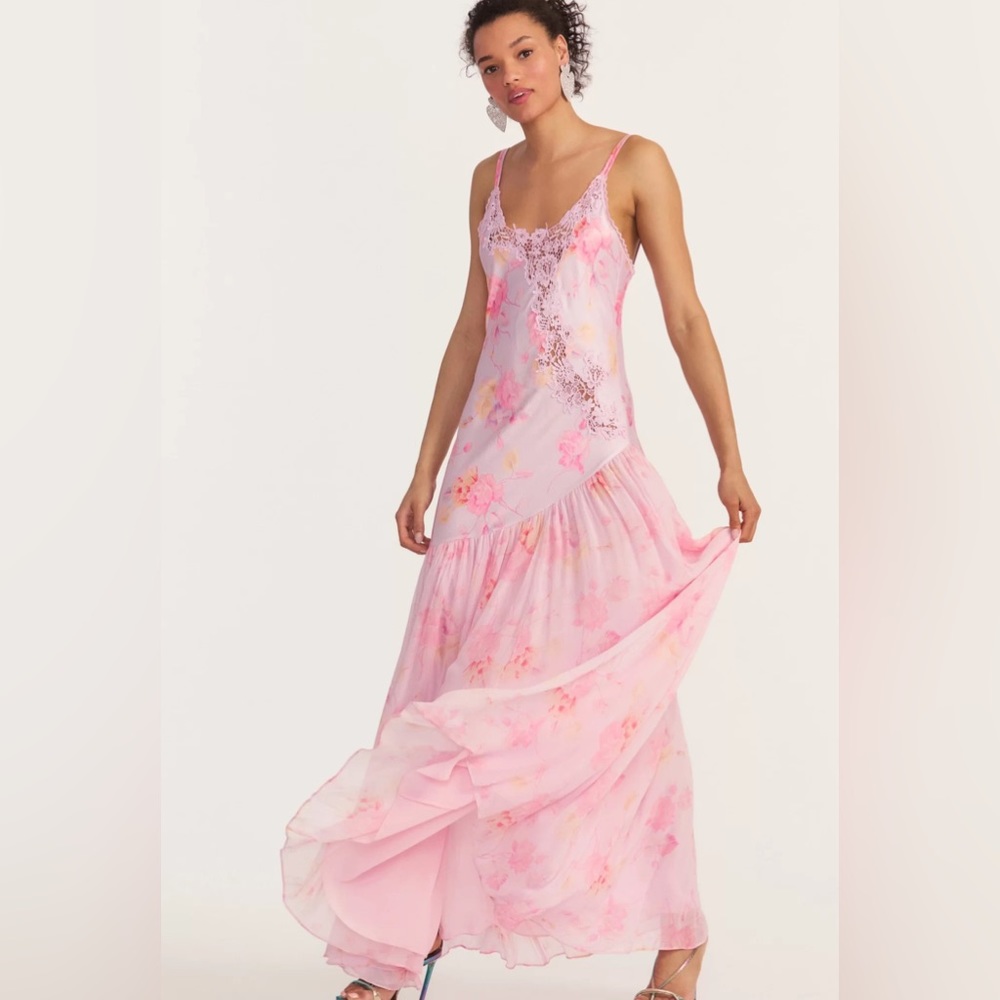 Loveshackfancy, Rhoda Silk Maxi Dress, size:2